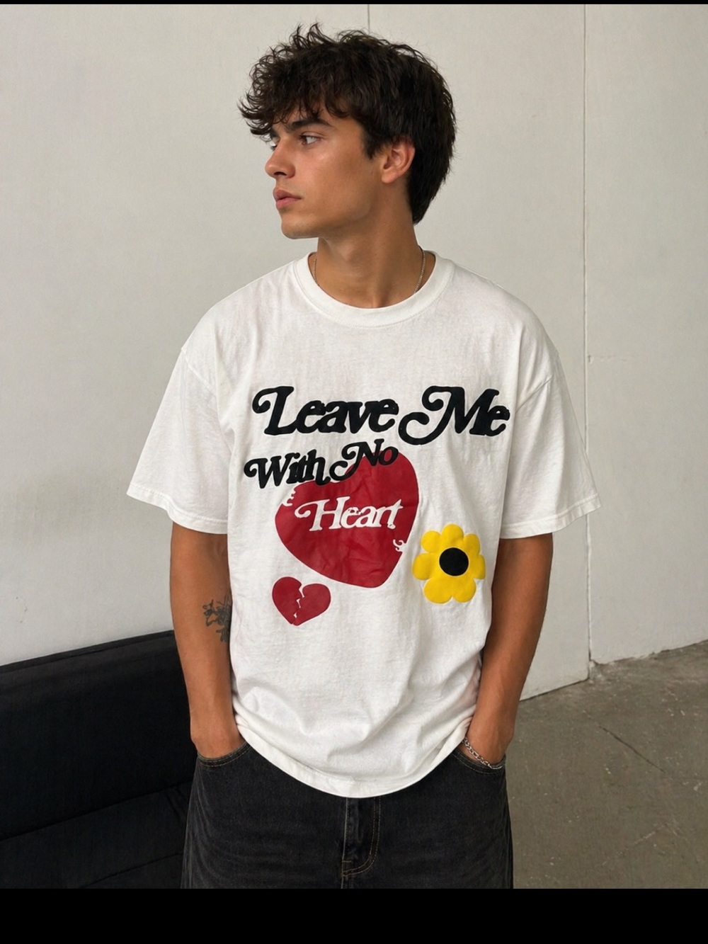 Alpha Collective “Leave Me With No Heart” Graphic Tee – Size Large – 100% Cotton